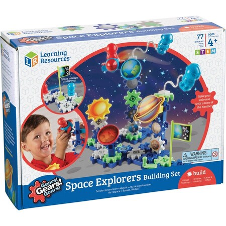 Gears Gears Gears Space Explorers Building Set, 11"Wx14-3/5"Lx4-1/10"H, Multi PK LRNLER9217